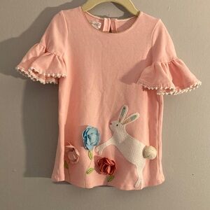 Mud Pie Pink Dress with Gold Trim